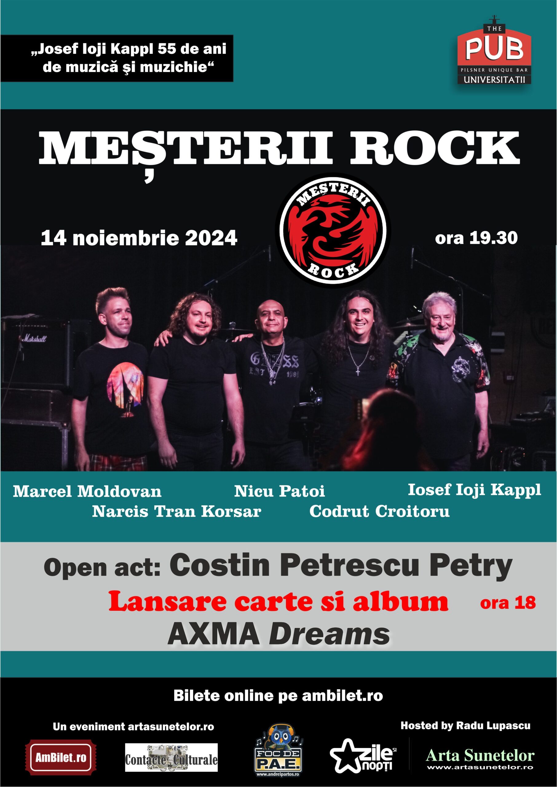 Concert MEŞTERII ROCK pe 14 noiembrie la The Pub Universităţii 213 Mesterii rock portrait Costin scaled