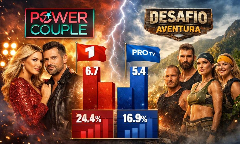 Analiza audientelor TV Power Couple vs. Desafio Aventura