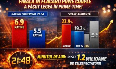 ANALIZA AUDIENTE TV BOMBA SERII IN TV Power Couple a explodat in rating si a dominat fara drept de apel