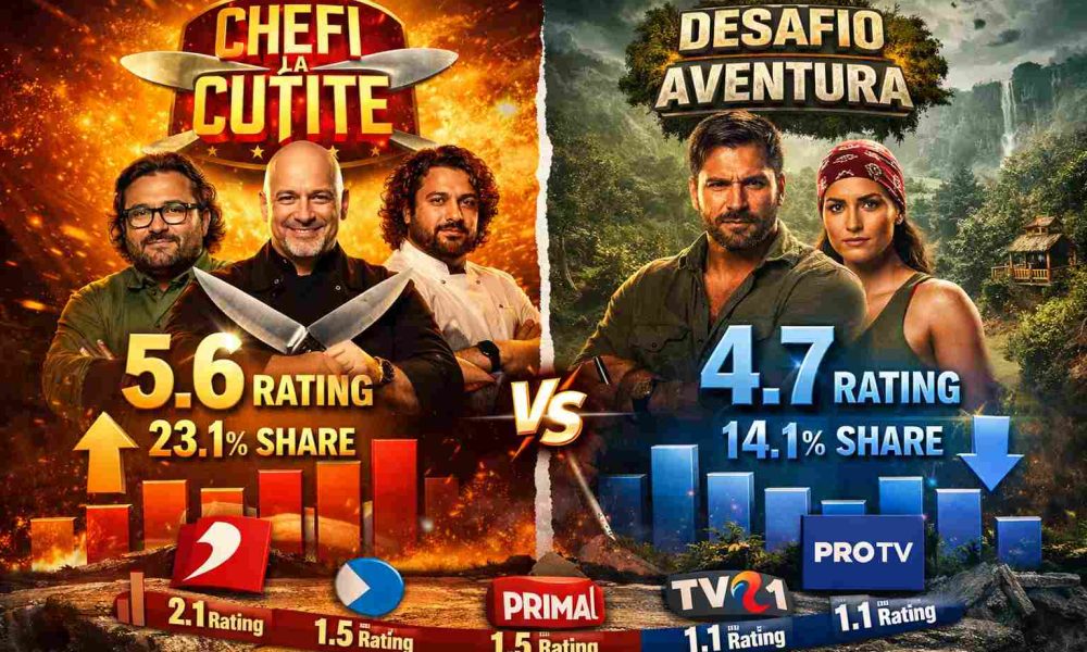 EXPLOZIV Antena 1 loveste din nou Chefi la cutite zdrobeste PRO TV in prime time