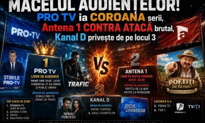 ANALIZA AUDIENTE TV prime time din data de 25 august 2026