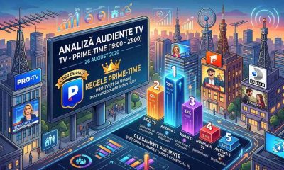 ANALIZA AUDIENTE TV prime time din data de 26 august 2026. Cine a fost lider Cum arata clasamentul 1