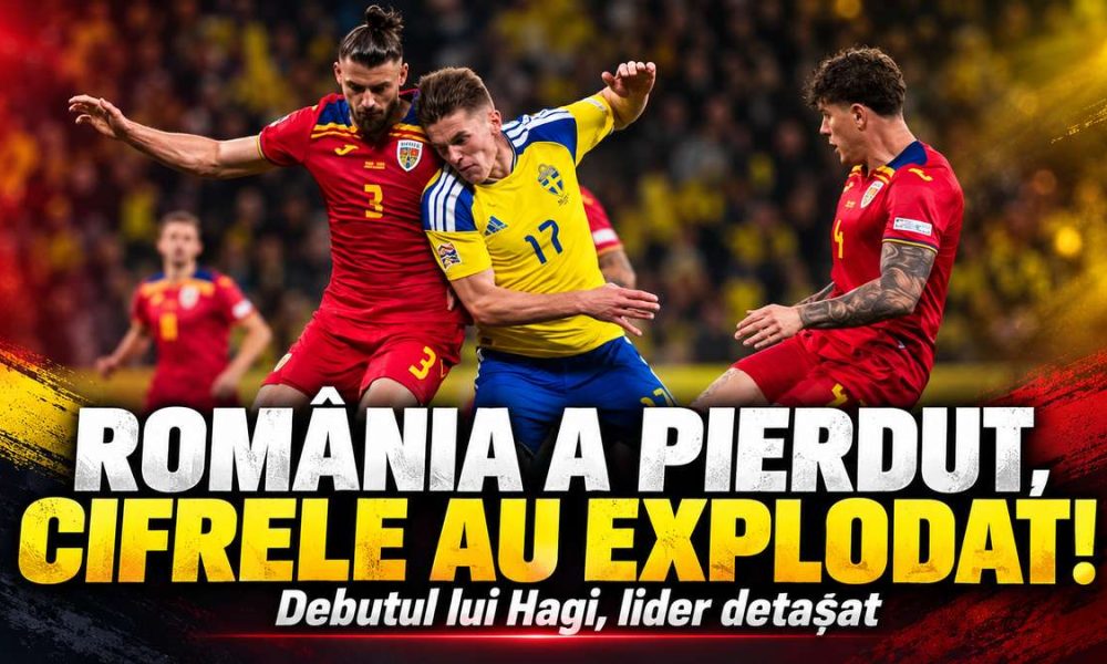 SOC PE TEREN EXPLOZIE LA TV Romania lui Hagi invinsa de Suedia la debutul in Nations Leagu