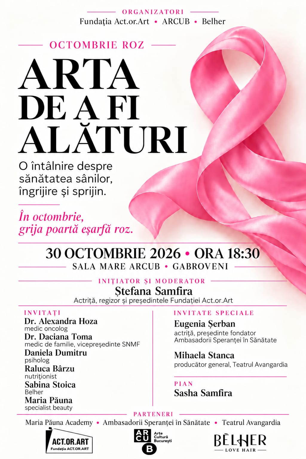 „Arta de a fi alături” – un eveniment despre prevenție, curaj și feminitate, pe 30 octombrie, la ARCUB București 60 Arta de a fi alaturi