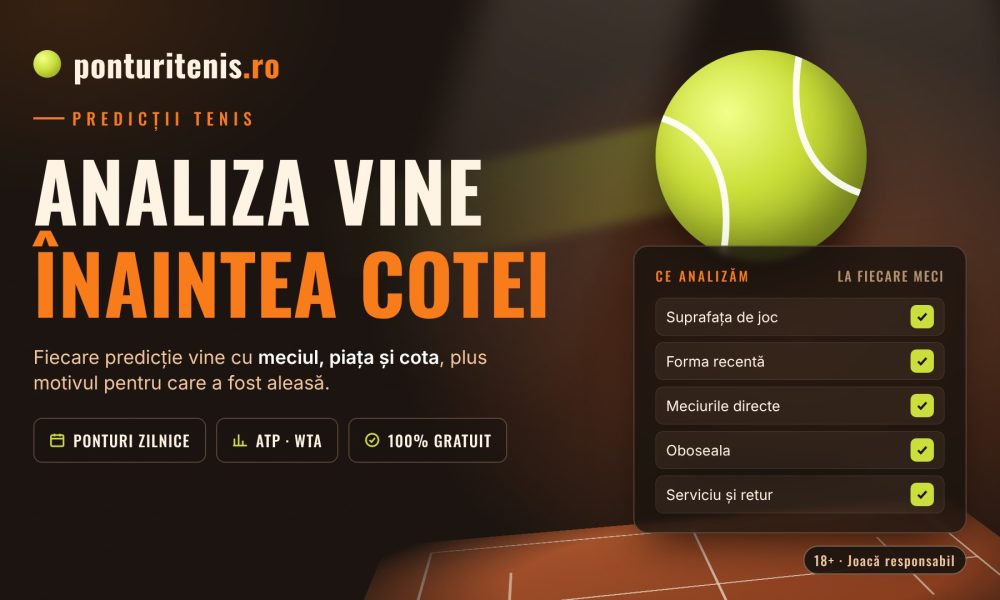 Cum arată o predicție din tenis făcută cu cap